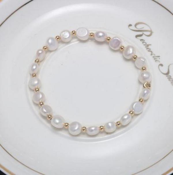 Baroque Freshwater Pearl Elastic Bracelet