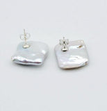 Baroque Freshwater Pearl Silver Earrings - Fashionable Ladies Jewelry