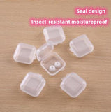 Small Transparent Plastic Storage Containers with Hinged Cover