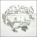 520pcs Alphabet Letter Pendant Tibetan Silver Charms for Bracelet Necklace DIY