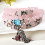 Natural Crystal Beads Fox Bracelet Gemstone Jewelry Women