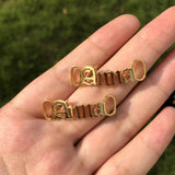 Stainless Steel Shoe-buckle Nameplate Charm