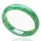 Zheru Jewelry Natural Burmese Jadeite Light Green 54mm-64mm Bracelet