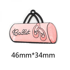 10pcs Ballerina & Pink Tutu Pendant Set for DIY Necklace Making