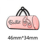 10pcs Ballerina & Pink Tutu Pendant Set for DIY Necklace Making