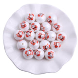 20mm 100pcs Christmas Acrylic Matte Pearl Beads for Jewelry Making