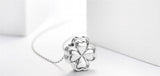 Silver 925 Necklace Girl Jewelry Lucky Princess Clover Pendant Necklaces For Wom