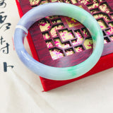 Natural Jadeite Bracelet Half Purple Half Green Princess Jade Bra