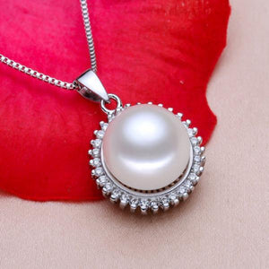 Freshwater Pearl Necklace Sterling Silver Pendant
