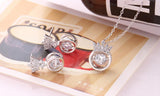 Heart Necklace Crystal Pendant Music Note Rotating Mother's Gift