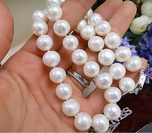 Baroque 8-9mm South Sea Pearl Necklace 18in 925s