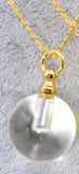 Clear Quartz Crystal Perfume Bottle Pendant Necklace