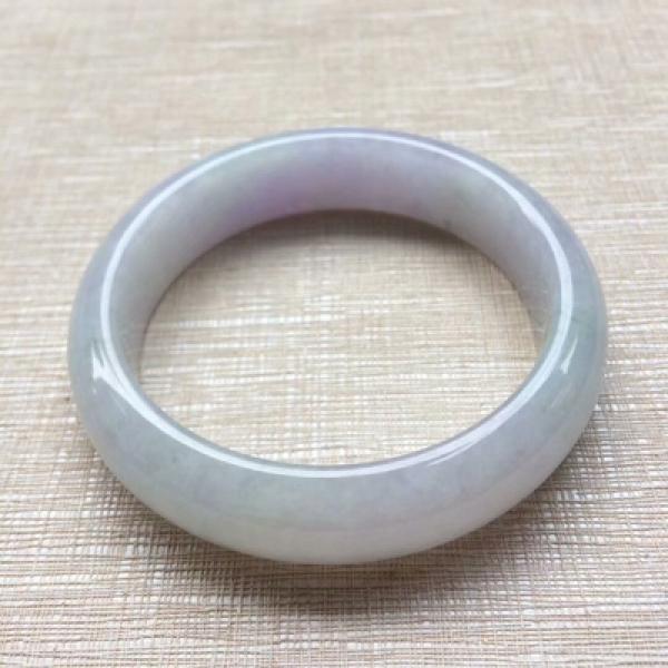 Natural Burmese Jadeite Light Purple Bracelet 54-64mm