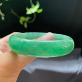 Zheru Natural Burmese Emerald Green Bracelet 54-64mm