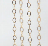 Non Tarnish 14K Filled 1.65mm O Flat Thin Chain 1m