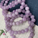 Natural Purple Spodumene/Kunzite Stone Beads Bracelet 8mm for Jewelry DIY