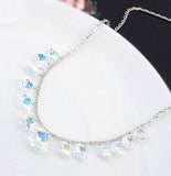 Bohemian Tassel Crystal Silver Necklace for Women