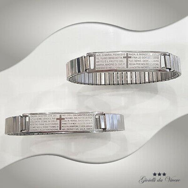 Unisex Prayer Hail Marys Bracelet Stainless Steel