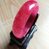 Zheru Jewelry Natural Chicken Blood Jade Red 54mm-64mm Bracelet
