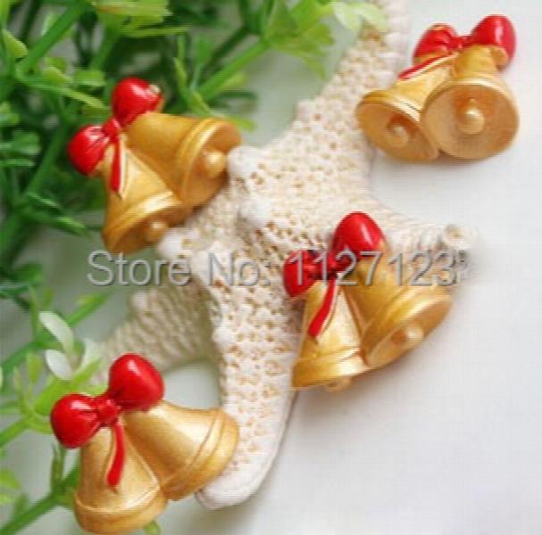 30pcs Resin Christmas Bells for DIY Necklace Making, Wish Bottle, Pendant