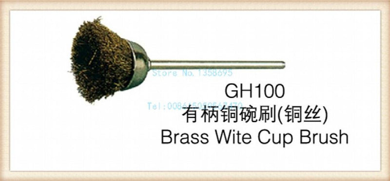 GH100 Brass Wire Cup Brush 50 pcs/pack Jewelry Polishing Tool Accessories