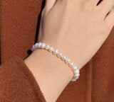 Natural Pearl Elastic Bangles Freshwater Pearls Bracelet