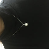925 Silver Bohemian Flower Pearl Earrings Necklace Set
