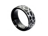 Giraffe Pattern Tungsten Carbide Wedding Band Ring