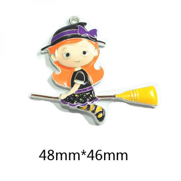 Halloween Rhinestone/Enamel Charms - Witch, Jar, Spider, Nut, Owl, Cupcake