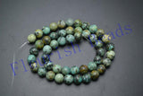 4-12mm Natural African Turquoise Stone Round Loose Beads
