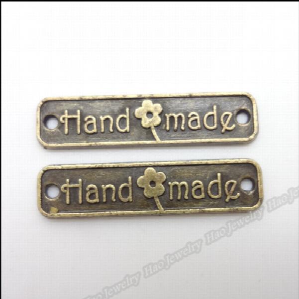 70pcs Vintage Charms Rectangle Pendant Antique Bronze DIY Metal Jewelry Making
