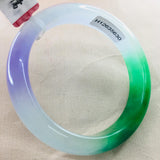 Natural Jadeite Bracelet Princess Jade Purple Green 54-62mm