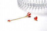 925 Silver Heart-shaped Balloon Earrings for Women Girls Gift