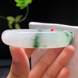 Zheru Jewelry Natural Burmese Jade Flower 54-64mm Bracelet