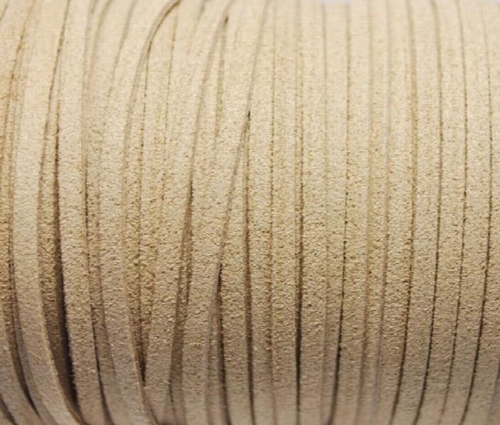 100Yards Khaki Faux Suede Leather Cord