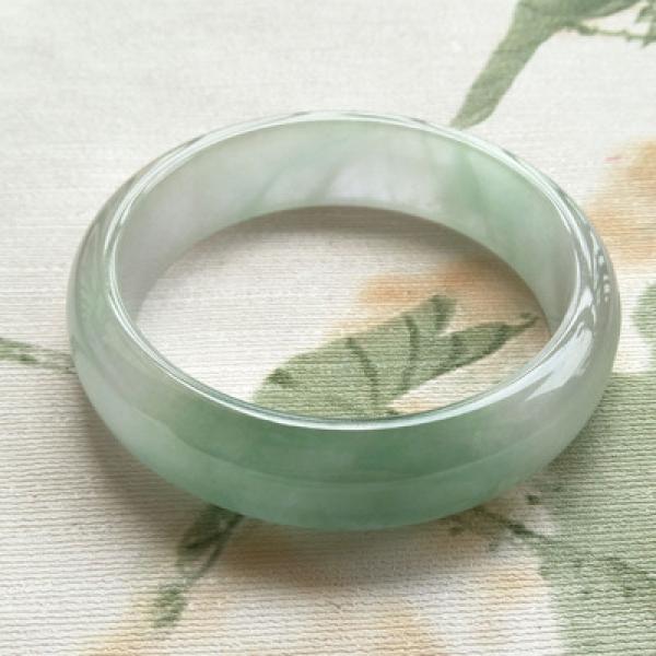 Natural Burmese Jadeite Light Green Bracelet Princess Jewelry Gift for Mom