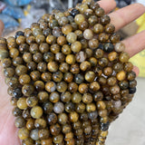 Golden Pietersite Natural Stone 6/8/10mm Yellow Beads for DIY Jewelry Making