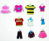 100Pcs/Lots Enamel T-shirt & Hat Charms for Key Charms