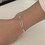 925 Silver Asymmetry Chain Bracelets for Women