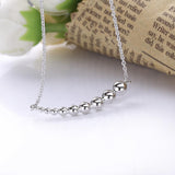 925 Sterling Silver Beads Pendant Necklace European Party Gift Jewelry