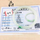 Zhe Ru Jewelry Natural Jadeite Bracelet Bicolor 54-62mm Female Jade Gift