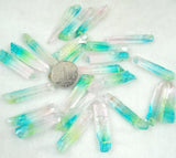 Turquoises Quartz Crystal Titanium Pendant for DIY Jewelry Necklace