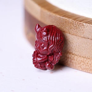 5A Cinnabar Dragon Necklace Pendant Bead DIY Jewelry Material