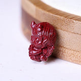 5A Cinnabar Dragon Necklace Pendant Bead DIY Jewelry Material