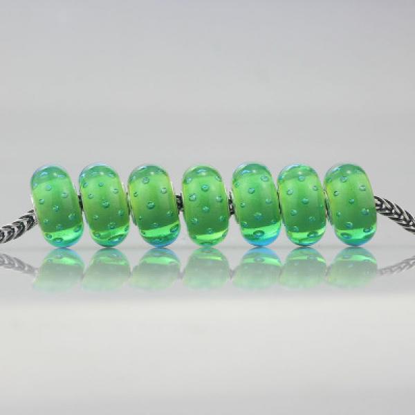 925 Sterling Silver 3D Flowers Glass Bead European Charm
