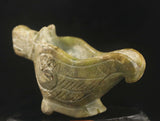Old Natural Jade Hand Carved Dragon Cup Brush Washer