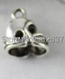 150PCS Tibetan Silver Football Helmet Charm