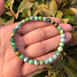 Natural Variscite Bracelet Round Bead Crystal Quartz Healing Stone Women Jewelry