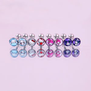 14G Tongue Ring Stainless Steel Barbell Jewelry External Thread
