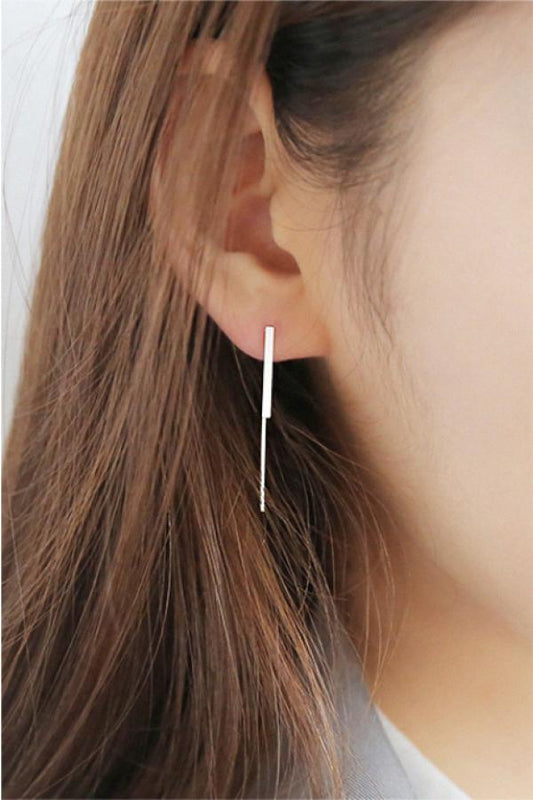 925 Sterling Silver Square Stud Earrings for Women